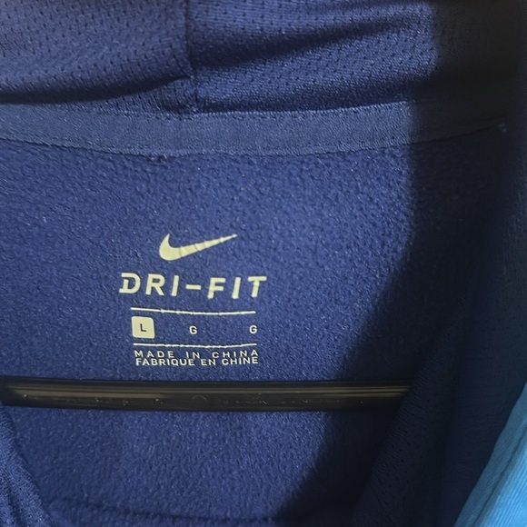 Blue Nike Dri Fit Hoodie with Swoosh Logo - Picture 2 of 4